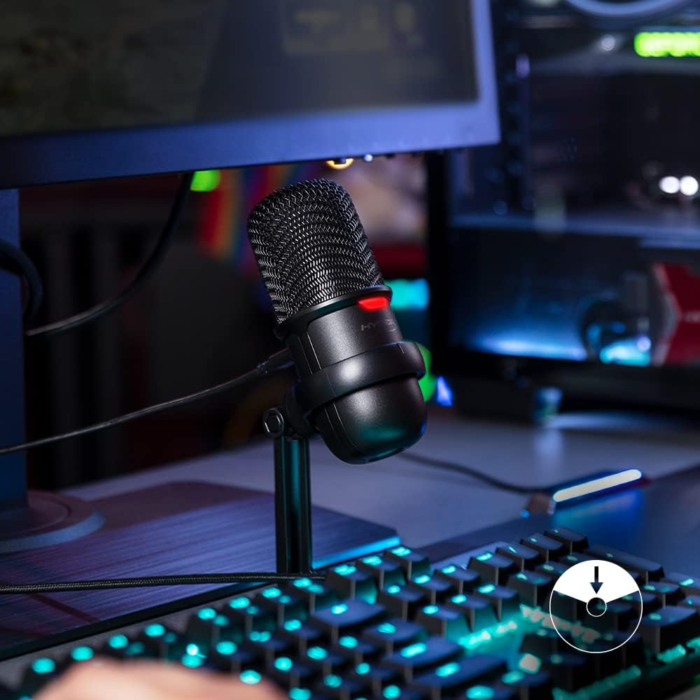 HyperX SoloCast USB Gaming Microphone | LED Status Indicator | Flexible & Adjustable Stand | 4P5P8AA - Black - Image 4
