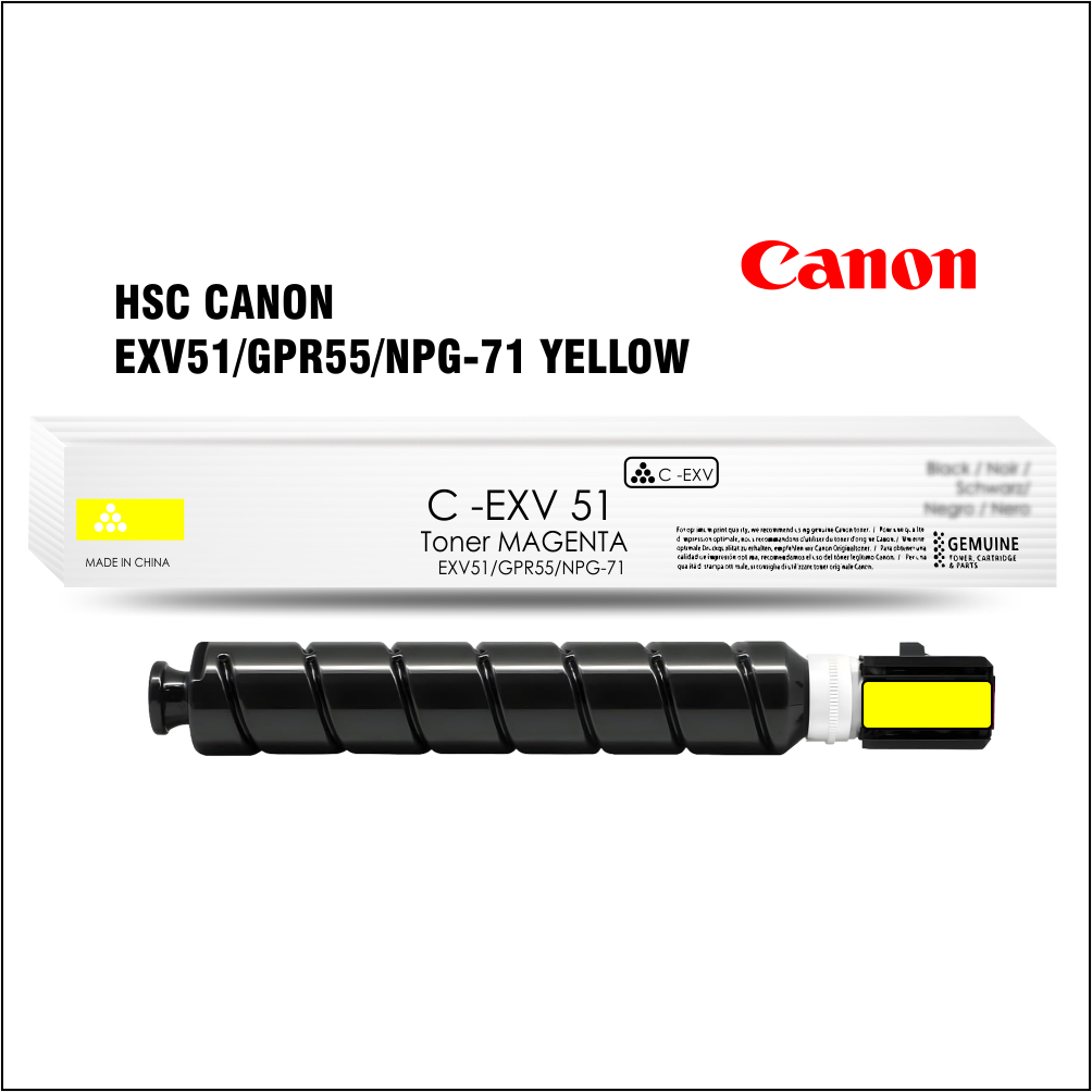 HSC CANON EXV 51 GPR55 NPG71 YELLOW