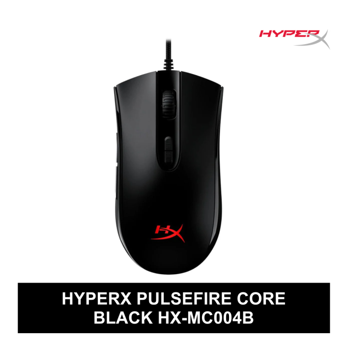 HyperX Pulsefire Core RGB Gaming Mouse, Software Controlled RGB Light Effects & Macro Customization, Pixart 3327 Sensor up to 6,200DPI, 7 Programmable Buttons, Comfortable symmetric design | HX-MC004B