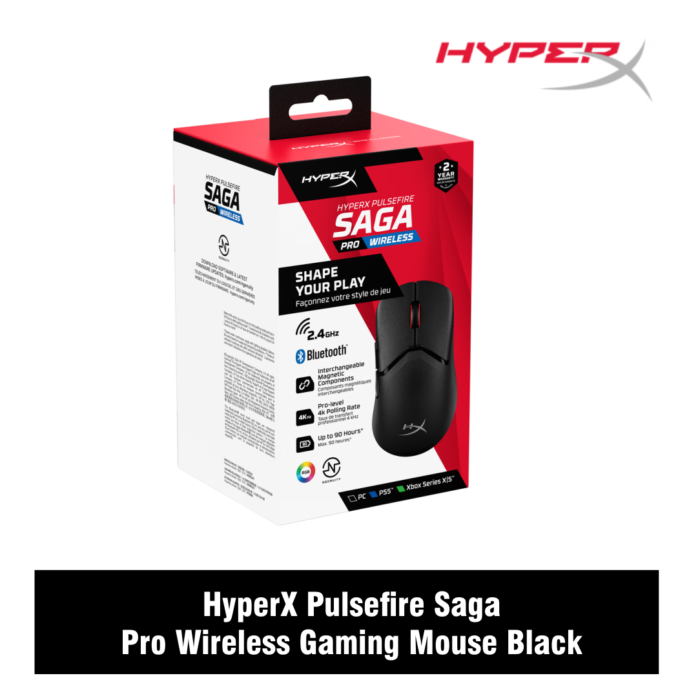 HyperX Pulsefire Saga Pro Wireless Gaming Mouse Black