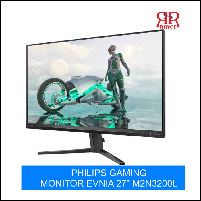 Philips Evnia 27M2N3200L Gaming Monitor, 27" IPS Display, FHD Resolution, 180Hz Refresh Rate, 0.5ms (Smart MBR) Response Time, AMD FreeSync & NVIDIA G-Sync Technology, Black | 27M2N3200L